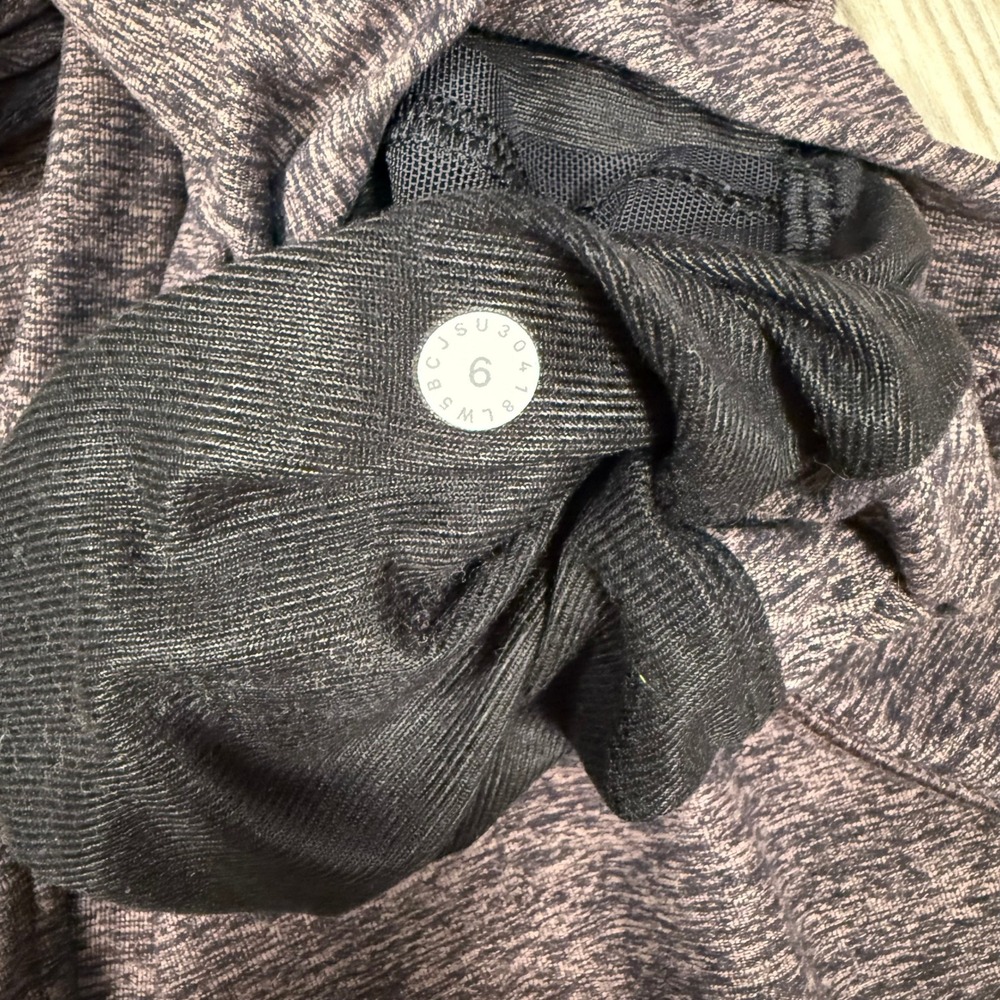 Lululemon Joggers Athleisure Loungewear Heathered Dark Purple Black Women Size 6 - Picture 2 of 6